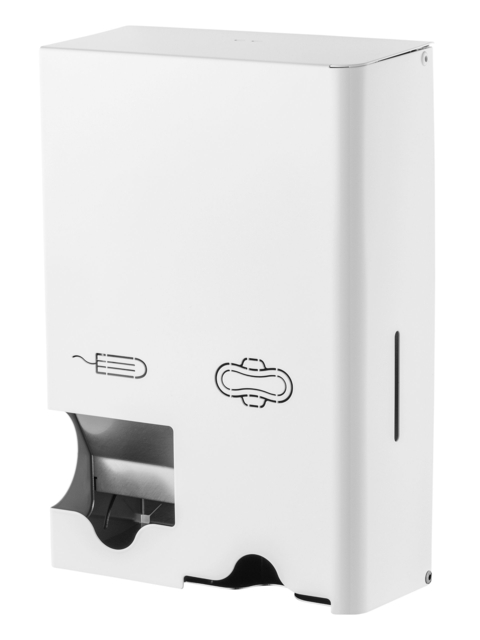 Dameshygiënedispenser MediQo-line klein RVS wit