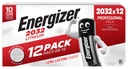 Pile bouton Energizer CR2032 lithium 12 pièces