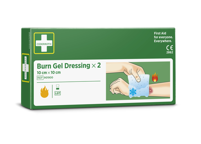 Compresses pour Brûlure Cederroth 10×10cm 2 pièces