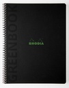 Cahier Rhodia Greenbook recyclé A4+ ligné 160 pages 90g couverture souple