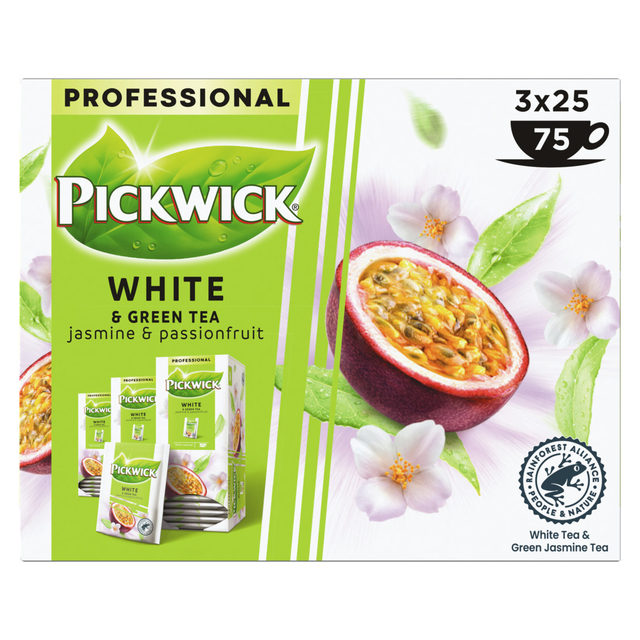 Thé Pickwick White & Green jasmin & fruit de la passion 25x 1,5g