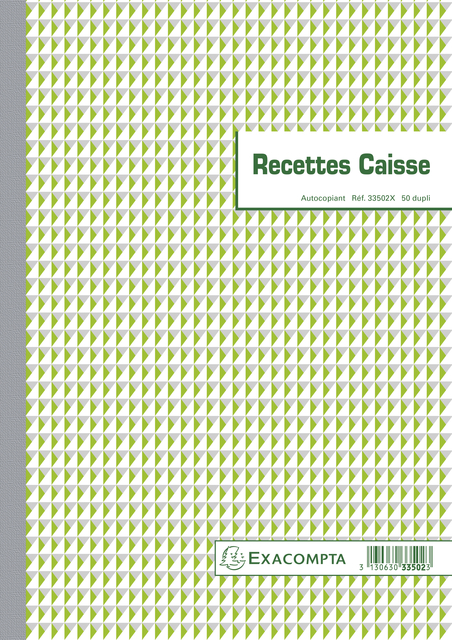 Carnet Recettes Caisse Exacompta Manifold 50 feuilles autocopiantes FR