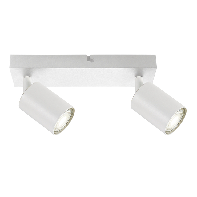 Spot plafonnier Integral Siena 2 spots IP20 GU10 blanc