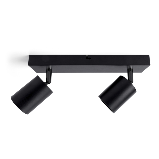 Spot plafonnier Integral Siena 2 spots IP20 GU10 noir