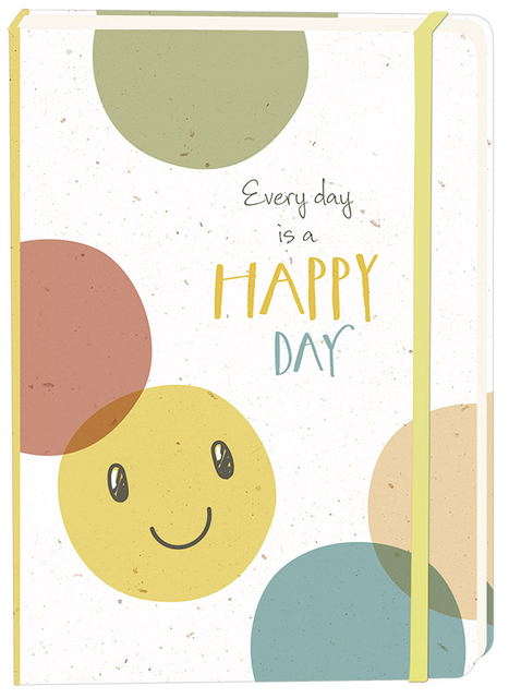 Carnet de notes Smiley Happy Day A5 ligné 92 pages couverture souple