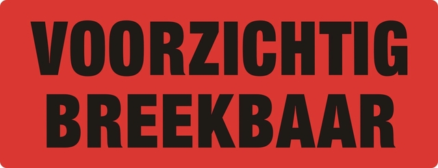 Waarschuwingsetiket IEZZY voorzichtig breekbaar 130mmx50mm 500 stuks