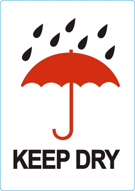 Etiquette d'avertissement IEZZY Keep Dry 74x105mm 500 pièces