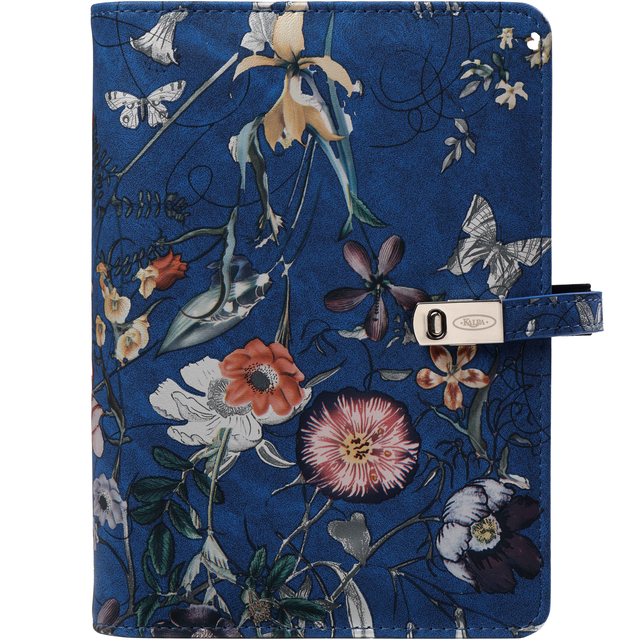 Organiseur Kalpa A5 Agenda 2025-2026 7 jours/2 pages floral bleu