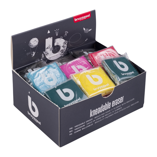 Kneedgum Bruynzeel Teens display à 36 stuks assorti