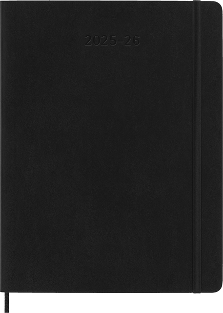 Agenda 2025/2026 Moleskine 18M Planner Weekly 7 jours/1 page XL CS noir