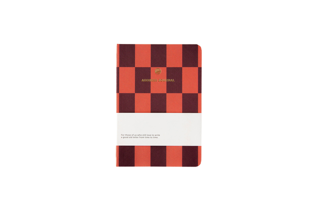 Carnet d'adresses A6 Checks rouge A Journal
