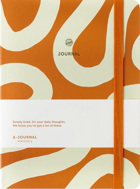 Carnet de notes A5 Flow orange A Journal ligné