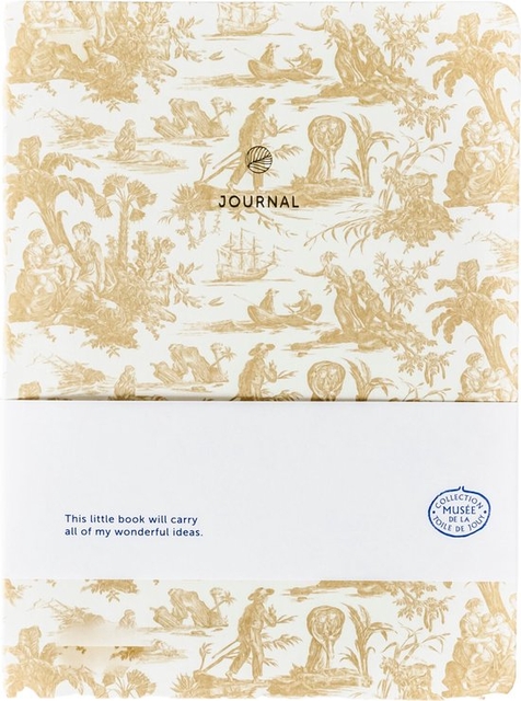 Carnet de notes A5 Toile de Jouy A-J écru