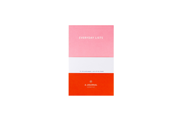 Bloc-notes A6 rose/rouge A Journal ligné
