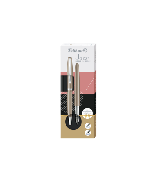 Schrijfset Pelikan Jazz Noble Elegance K36+P36 medium taupe
