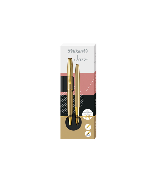 Schrijfset Pelikan Jazz Noble Elegance K36+P36 medium gold