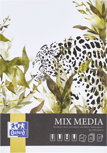 Tekenblok Oxford Mix Media A5 50 vel 225 gram