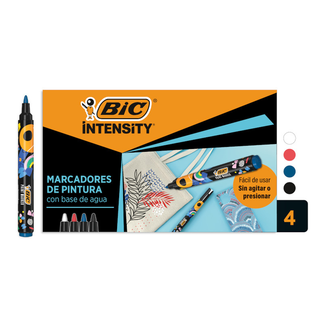 Marqueur peinture BIC Intensity assorti 4 pièces