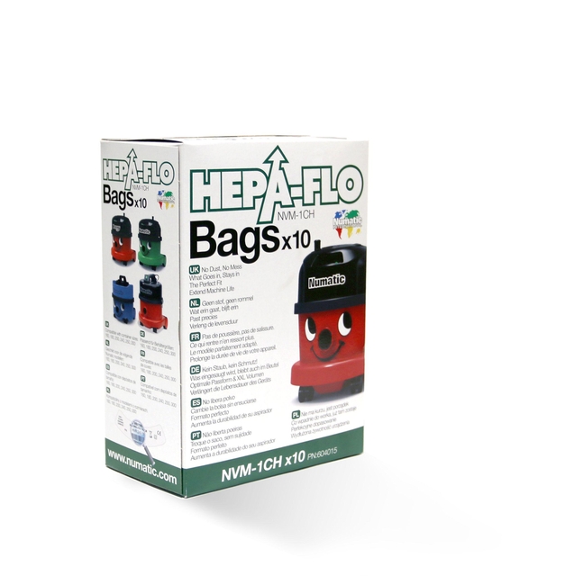 Sac aspirateur Numatic Hepa Flo NVM-1CH microfibre Original 10 pièces