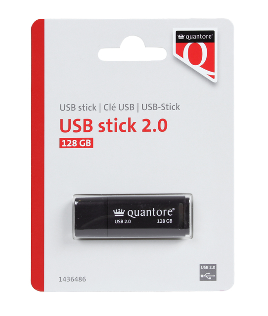 Clé USB 2.0 Quantore USB-A 128Go noir