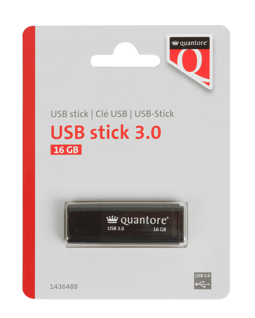 USB-stick Quantore 16GB 3.0 zwart