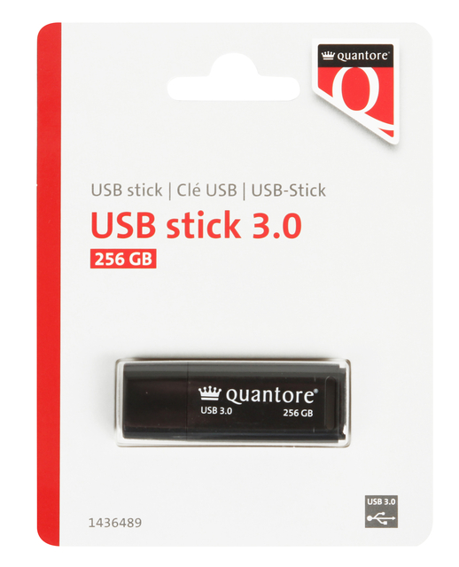 Clé USB 3.0 Quantore USB-A 256Go noir