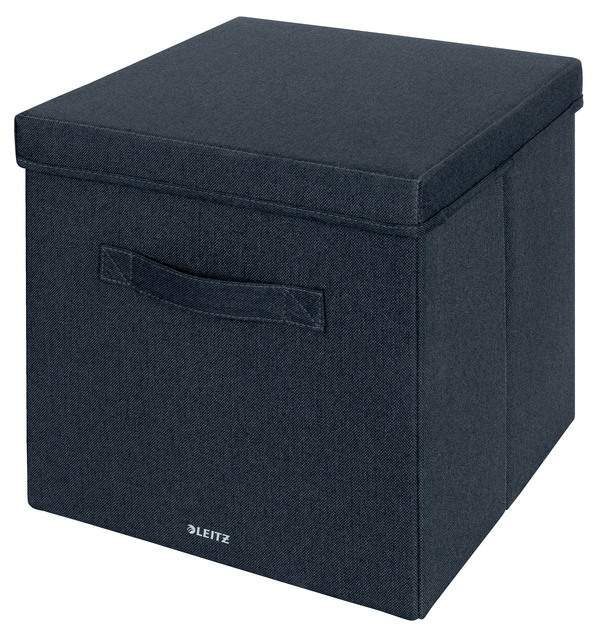 Boîte de rangement Leitz tissu avec couvercle 330x325x380mm gris 2 pièces