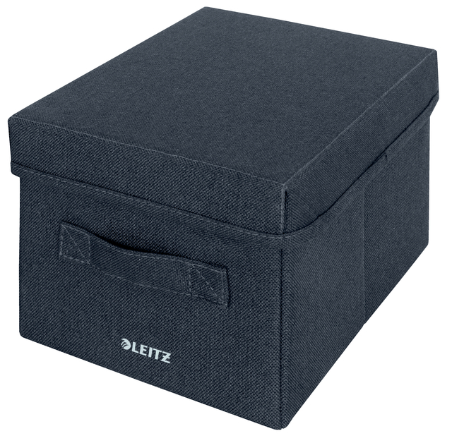 Opbergdoos Leitz gestoffeerd met deksel 190x160x285mm grijs 2 st