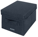 Opbergdoos Leitz gestoffeerd met deksel 190x160x285mm grijs 2 st