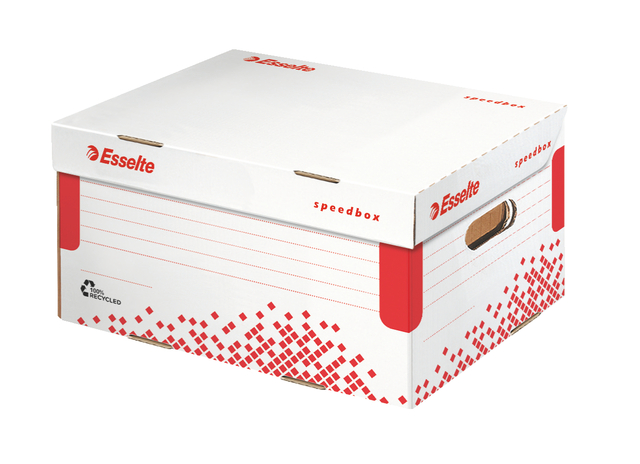 Opberg- en transportdoos Esselte Speedbox 355x193x252mm wit