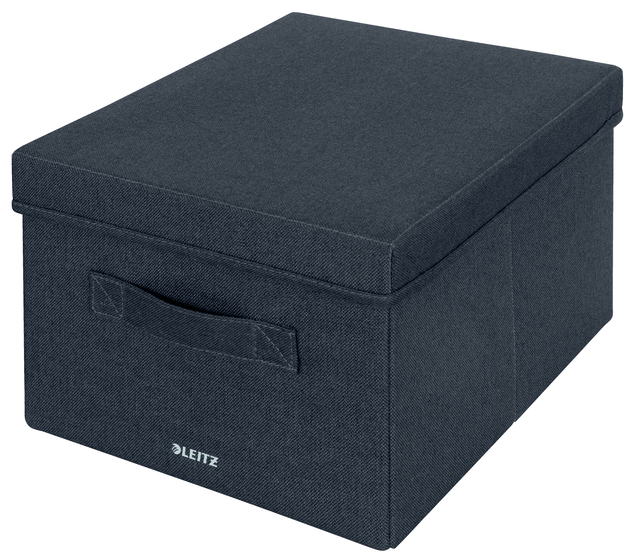 Boîte de rangement Leitz tissu avec couvercle 285x203x380mm gris 2 pièces