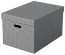 Opbergdoos Esselte home groot 355x305x510mm grijs 3 stuks