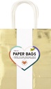 Sac cadeau Folia kraft doré 18x21x8cm 7 pièces