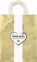 Cadeautas Folia goud kraft 24x31x12cm 20 stuks