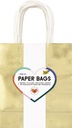Sac cadeau Folia kraft doré 24x31x12cm 20 pièces