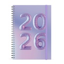 Agenda familial 2026 Lannoo A5 Bubblicious 7 jours/2 pages lilas