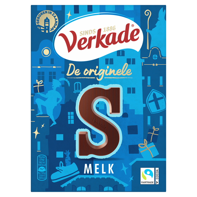Lettre en chocolat S Verkade lait 135g