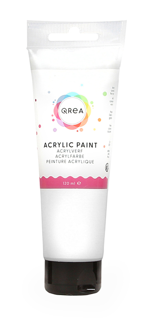 Peinture acrylique Qrea 120ml blanc