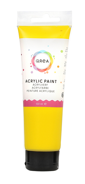 Peinture acrylique Qrea 120ml jaune primaire