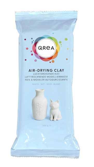 Pâte à modeler Qrea séchage à l'air blanc 500g