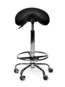 Siège amazone Office Premium haut avec repose-pieds roulette dure noir