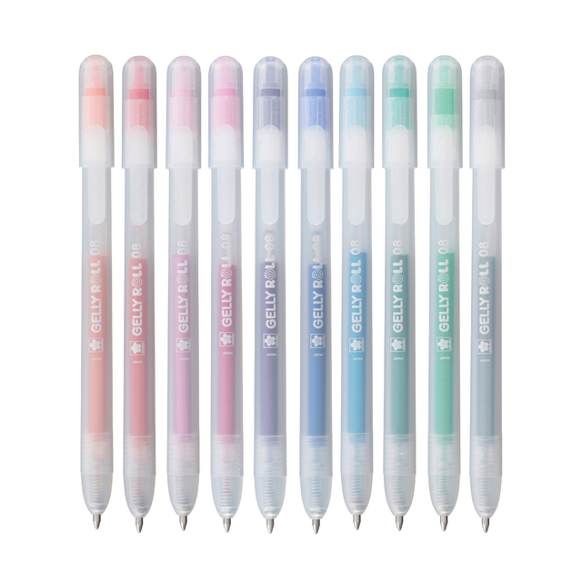 Gelschrijver Sakura Gelly Roll Stardust 08 klikfunctie set à 10 kleuren