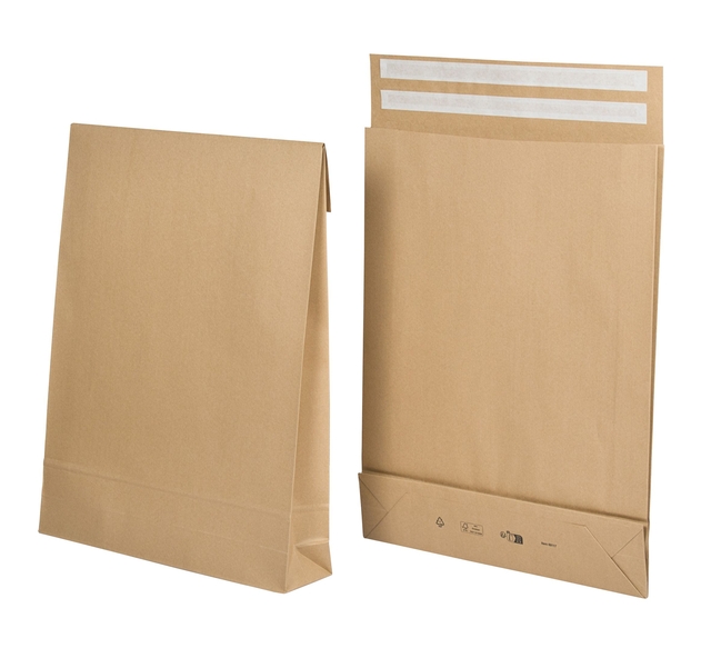 Enveloppe E-Commerce IEZZY 350x450x120+100mm avec fermeture retour brun 200 pièces