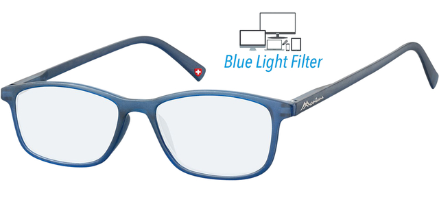 Lunettes Montana filtre lumière bleue +0.00 dpt bleu