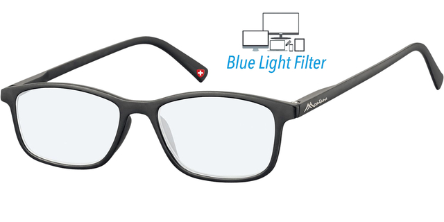 Lunettes Montana filtre lumière bleue +0.00 dpt noir