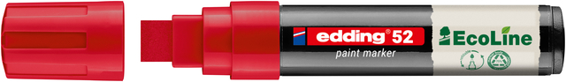 Paintmarker edding 52 EcoLine op waterbasis 4-15mm rood