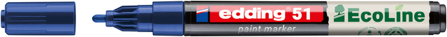 Paintmarker edding 51 EcoLine op waterbasis 1-2mm blauw