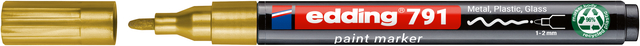 Marqueur peinture edding 791 à base d'alcool 1-2mm or