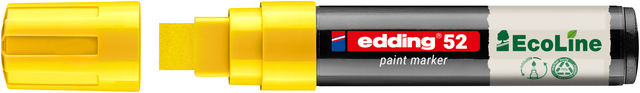 Paintmarker edding 52 EcoLine op waterbasis 4-15mm geel