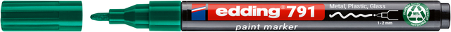 Paintmarker edding 791 op alcoholbasis 1-2mm groen
